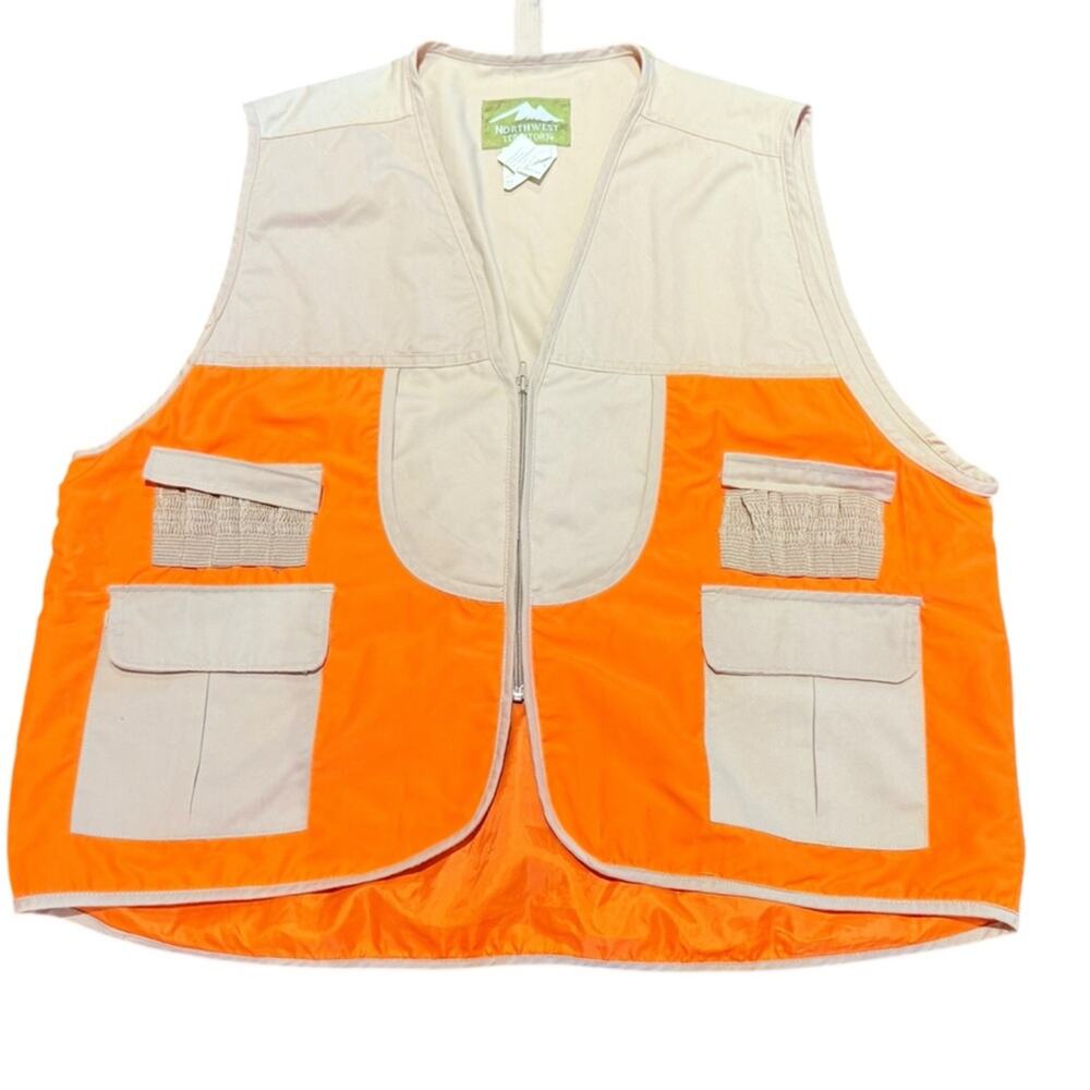 Northwest Territory Men’s XXL Khaki and Orange Hunting Vest